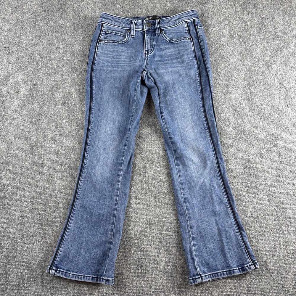 Simply Vera Vera Wang Bootcut Jeans Womens 2PS Petite Short Side Stripe Blue